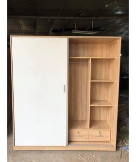 Tủ quần áo 107b2 - Gỗ MDF - Dài 1.2m đến 1.8m (Cao 2m)